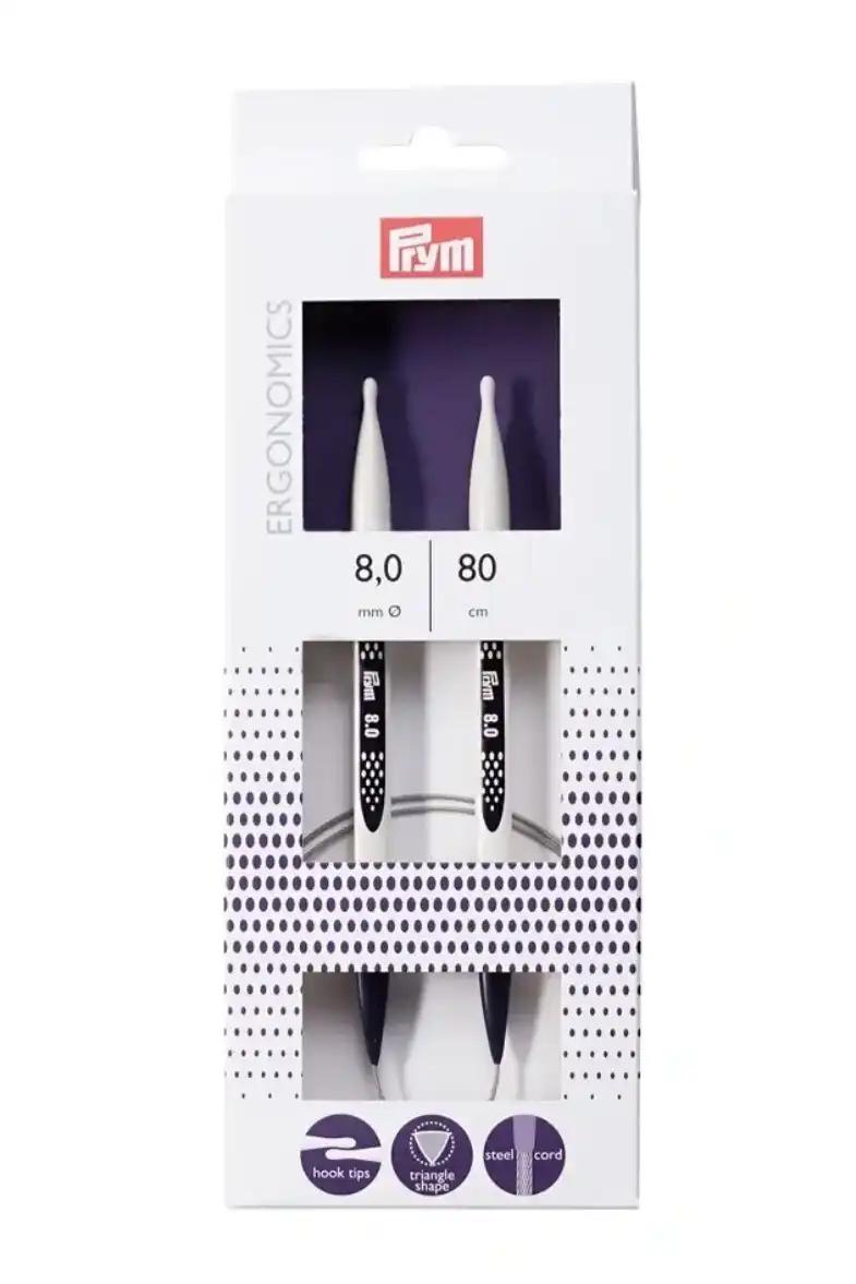 Palillo N°8,0 circular ergonomics Prym 80 cm