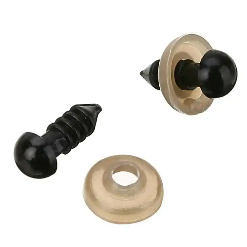 Ojos Seguridad 6 mm, 5 Pares Negros