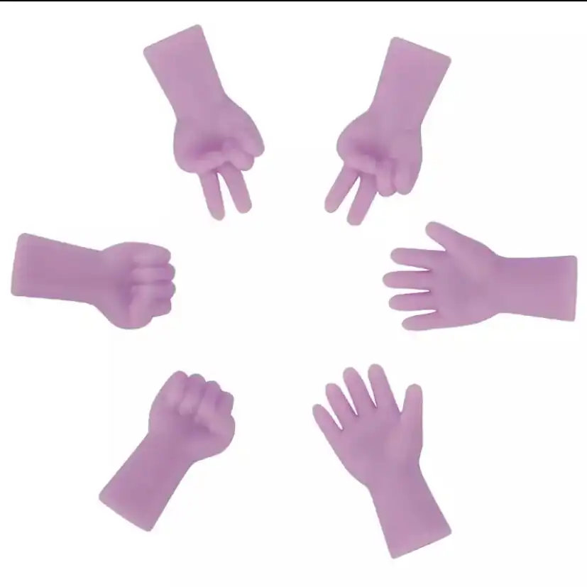 Set 6 Tapa Palillos Morado