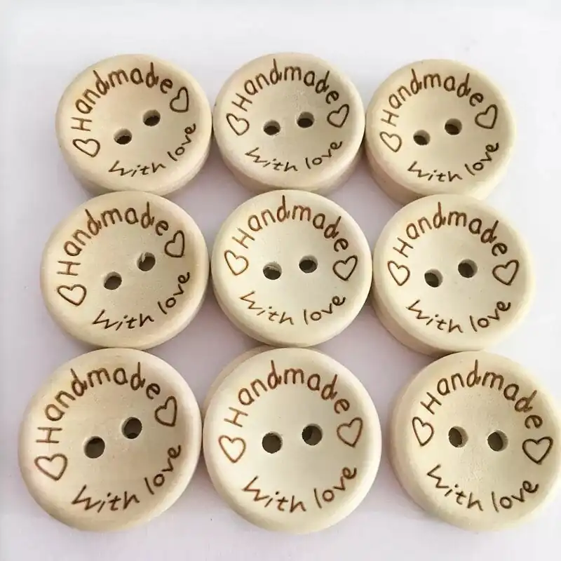 Botones 20 mm Hand Made Circular 10 unid
