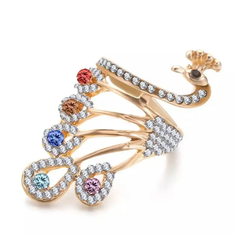 Anillo Separador de Lana Pavo Real Multicolor