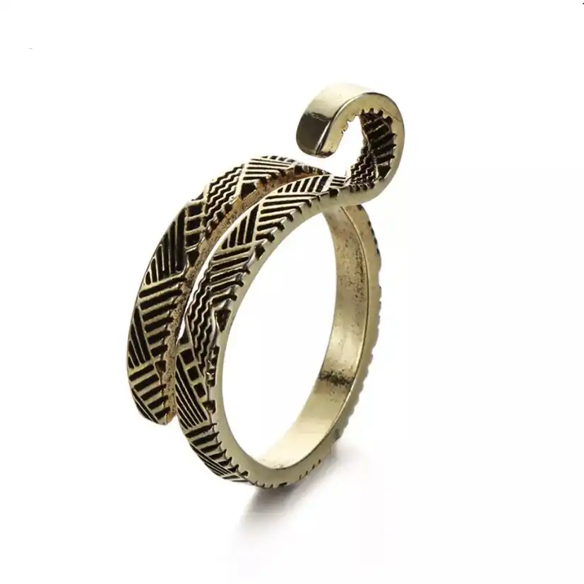 Anillo Separador de Lana Circulo Dorado
