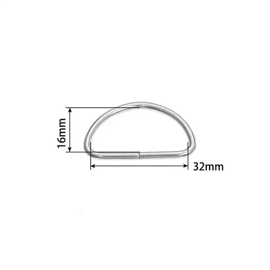 Anillo D 32 mm hebilla bronce, 2 unid