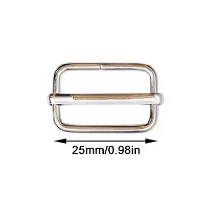Hebilla 25 mm pasador deslizante negro 2 unid