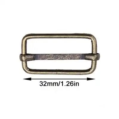 Hebilla 32 mm pasador deslizante bronce, 2 unid