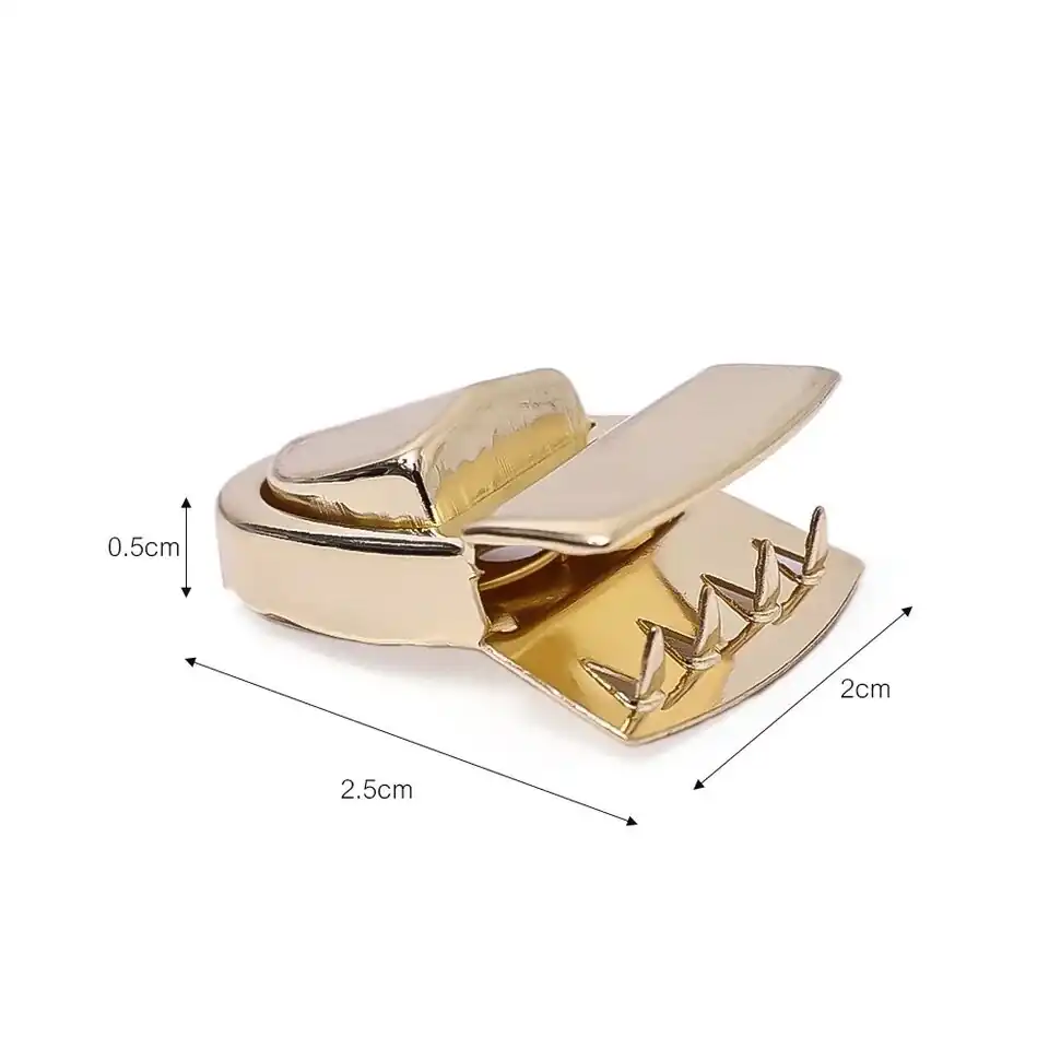 Broche bolso de metal plomo 1 unid