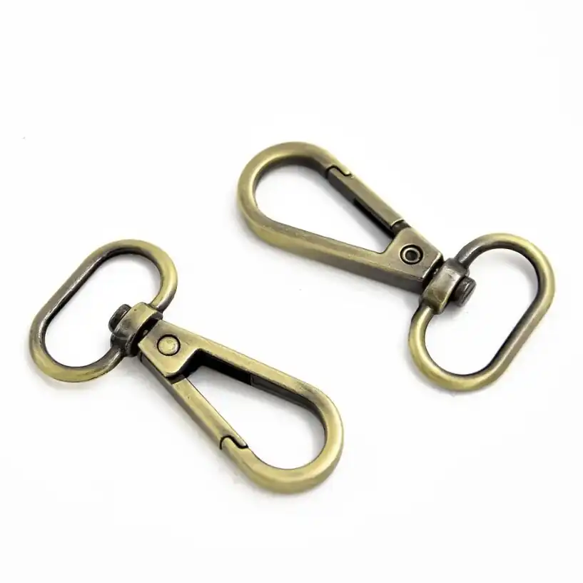 Gancho 16 mm llavero giratorio bronce 2 unid