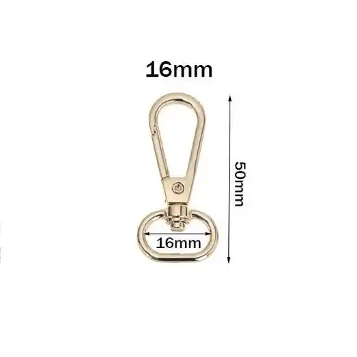 Gancho 16 mm llavero giratorio bronce 2 unid