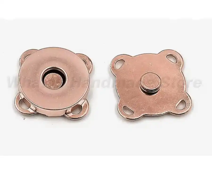 Broche 20 mm magnético rose gold cuadrado 2 unid