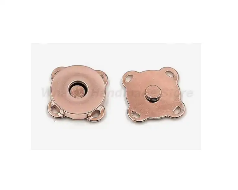 Broche 10 mm magnético rose gold cuadrado 2 unid