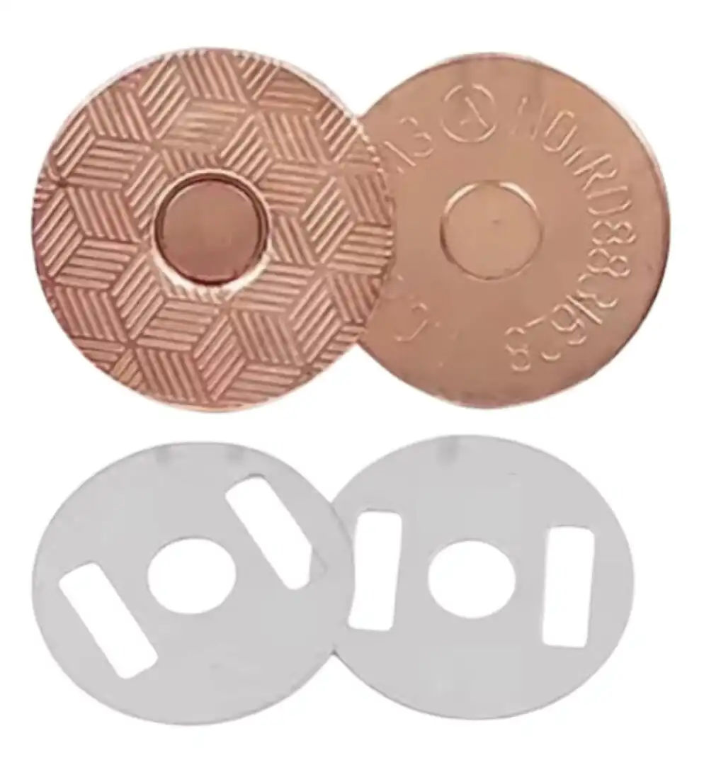 Broche 20 mm magnético rose gold redondo 2 unid
