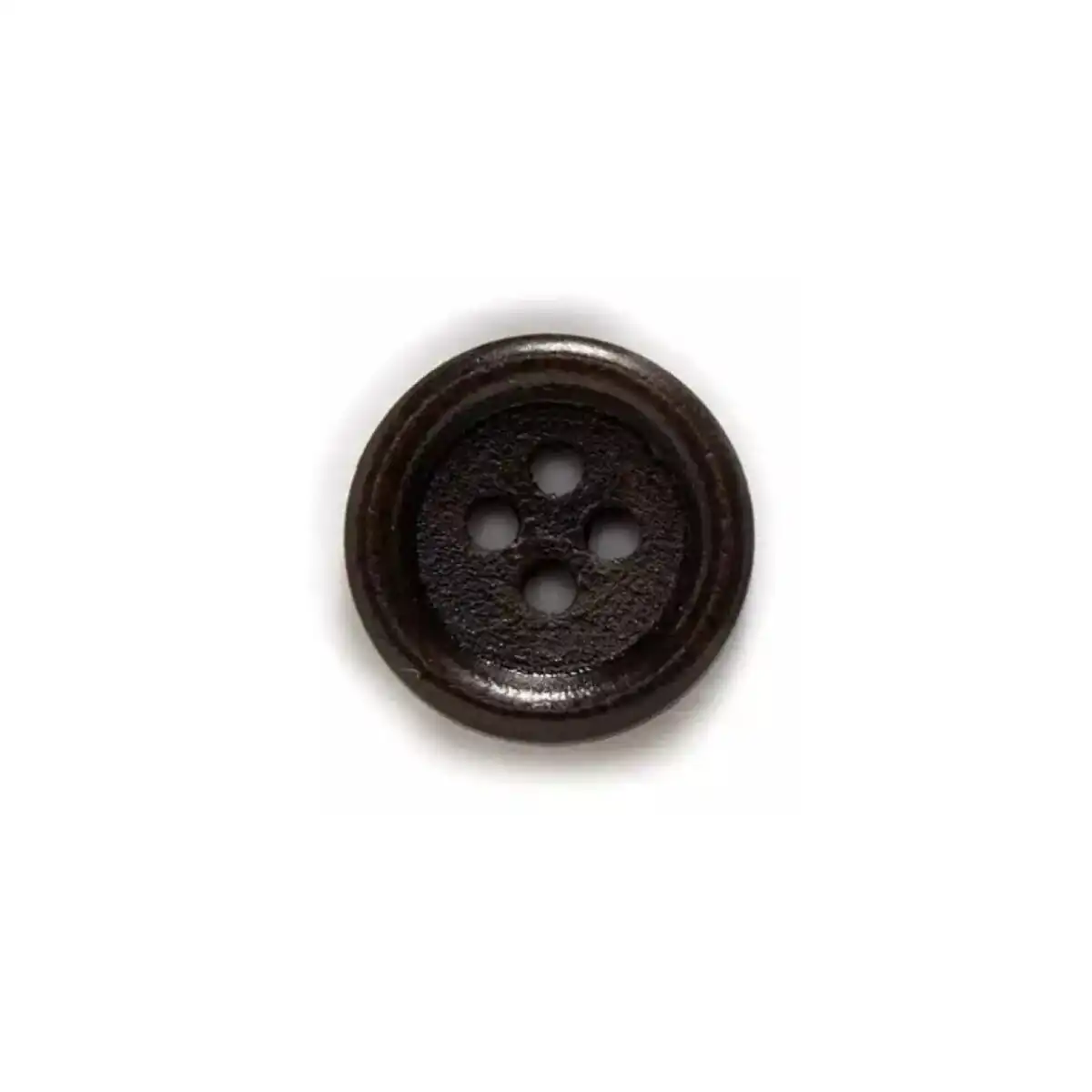 Botones 20 mm Circular Madera Chocolate 10 unid