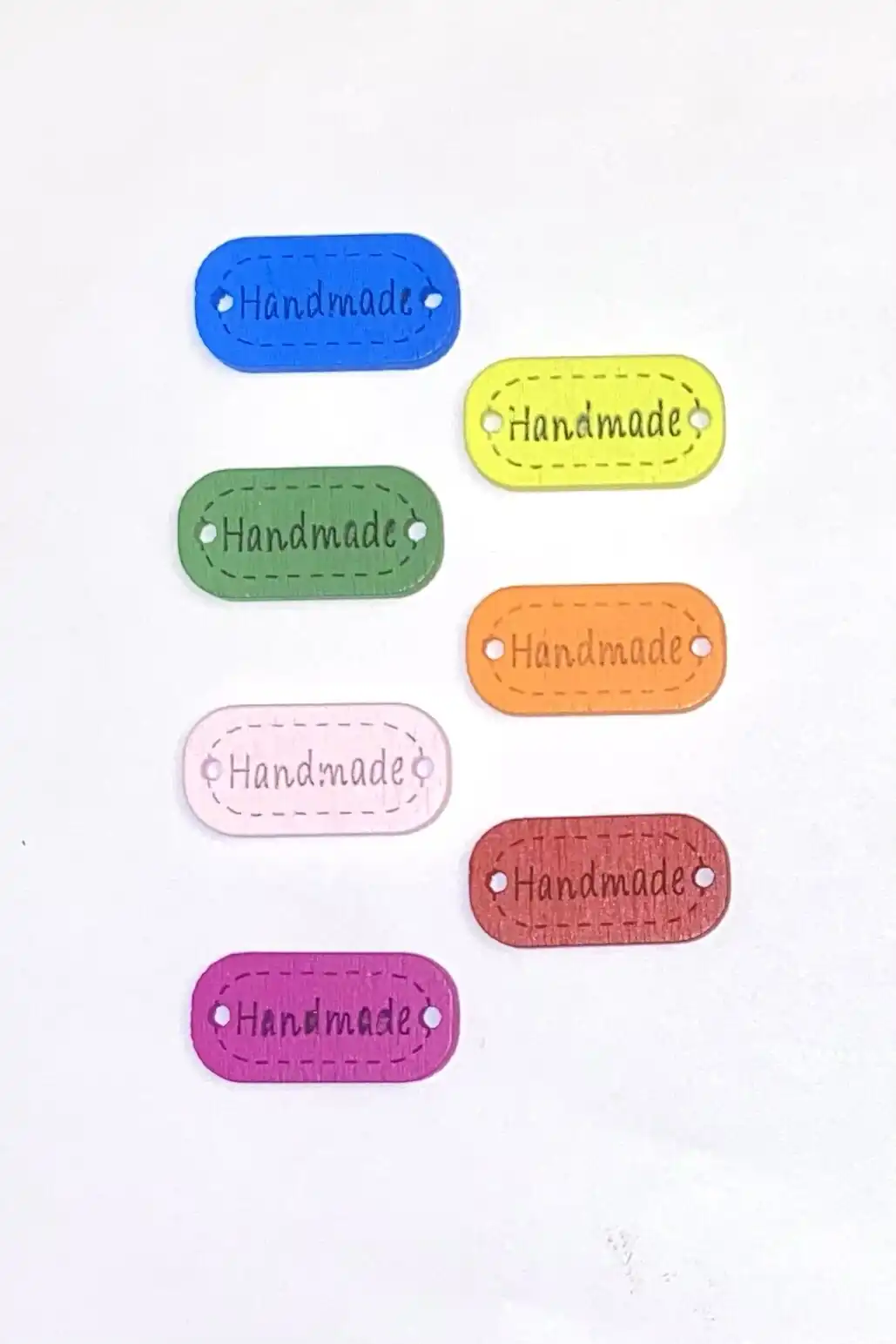 Botones 24 x 12 mm Hand Made Colores Rectangular 10 unid