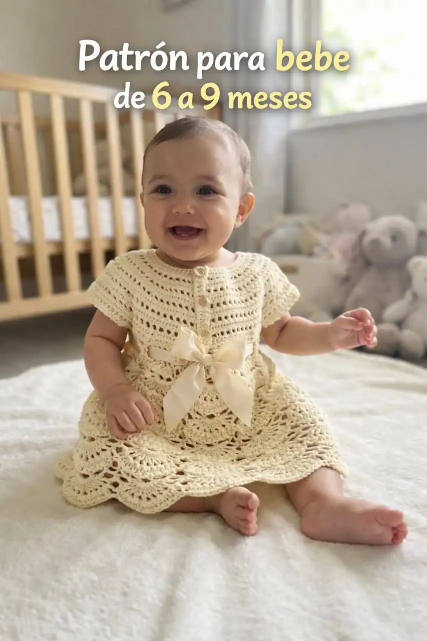 Patron vestido 6 a 9 meses