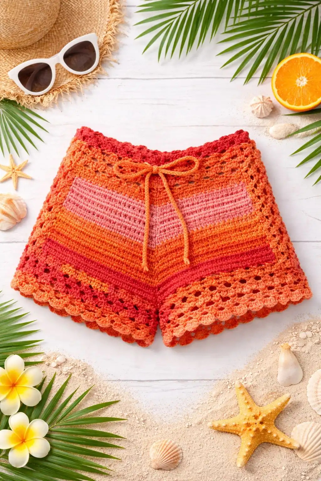 Short naranjo talla M