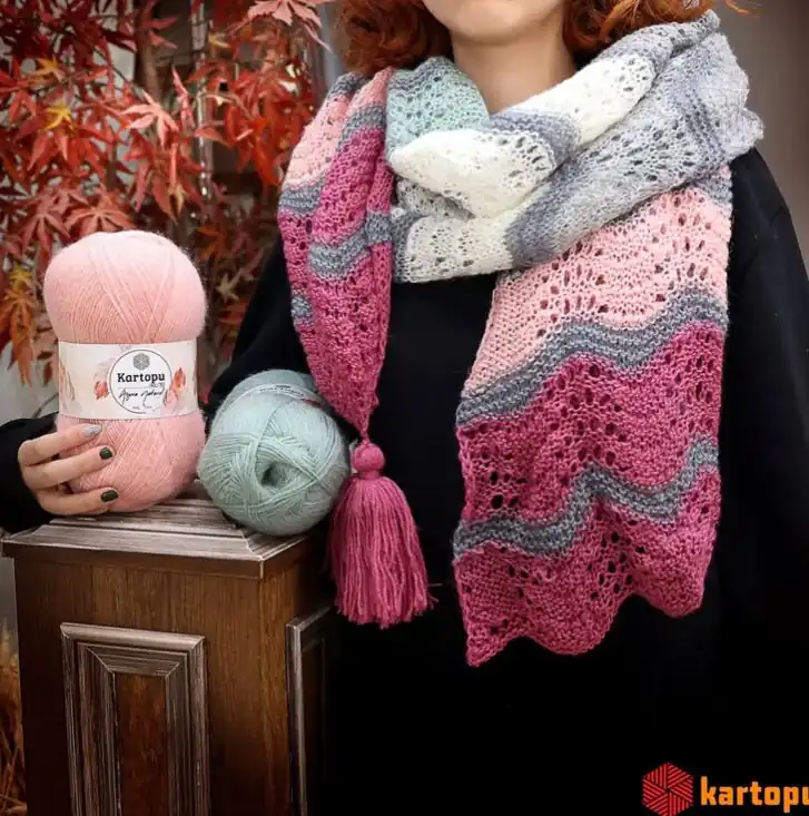 Angora Natural Verde menta