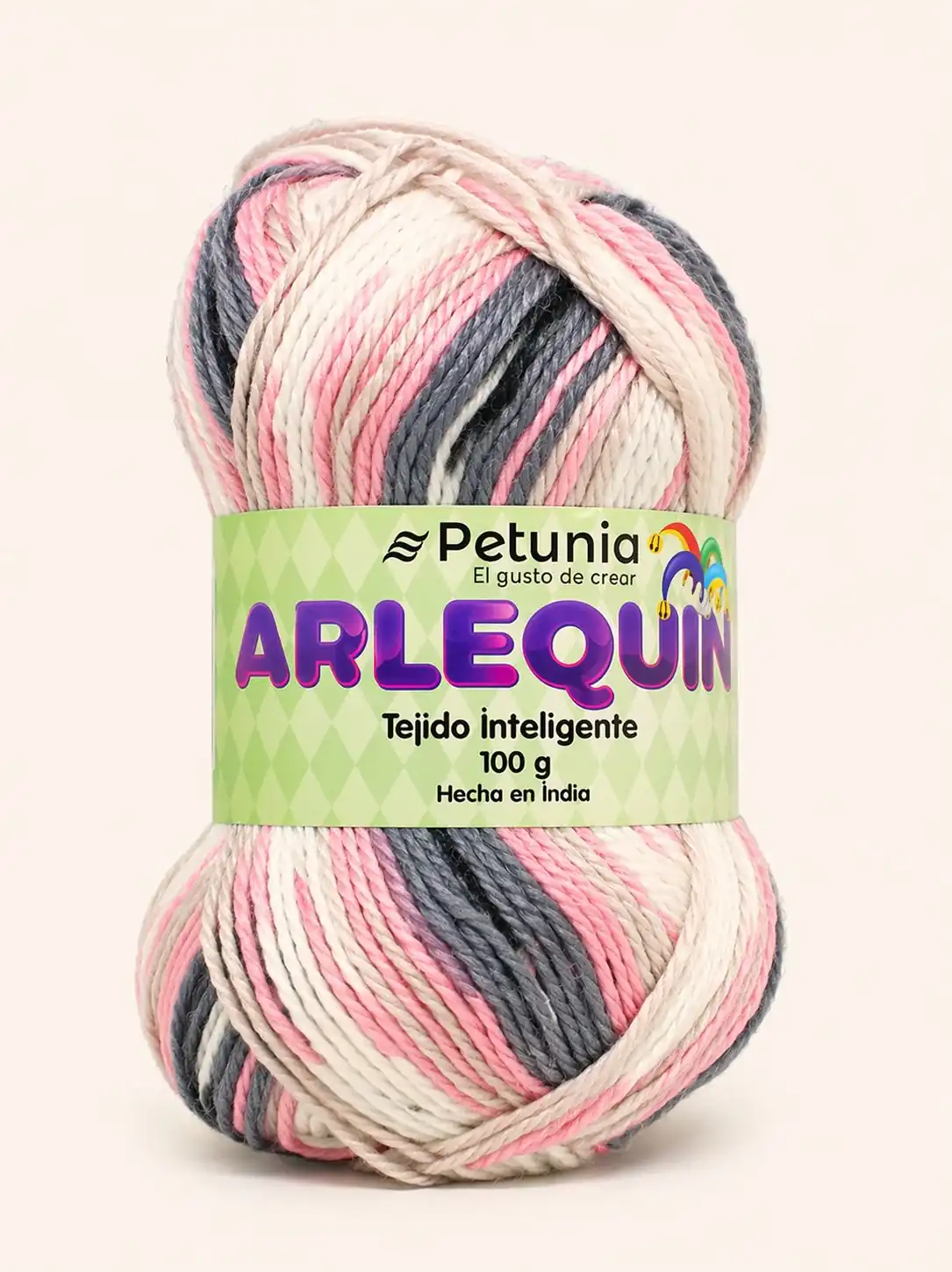 Arlequín Rosa Gris