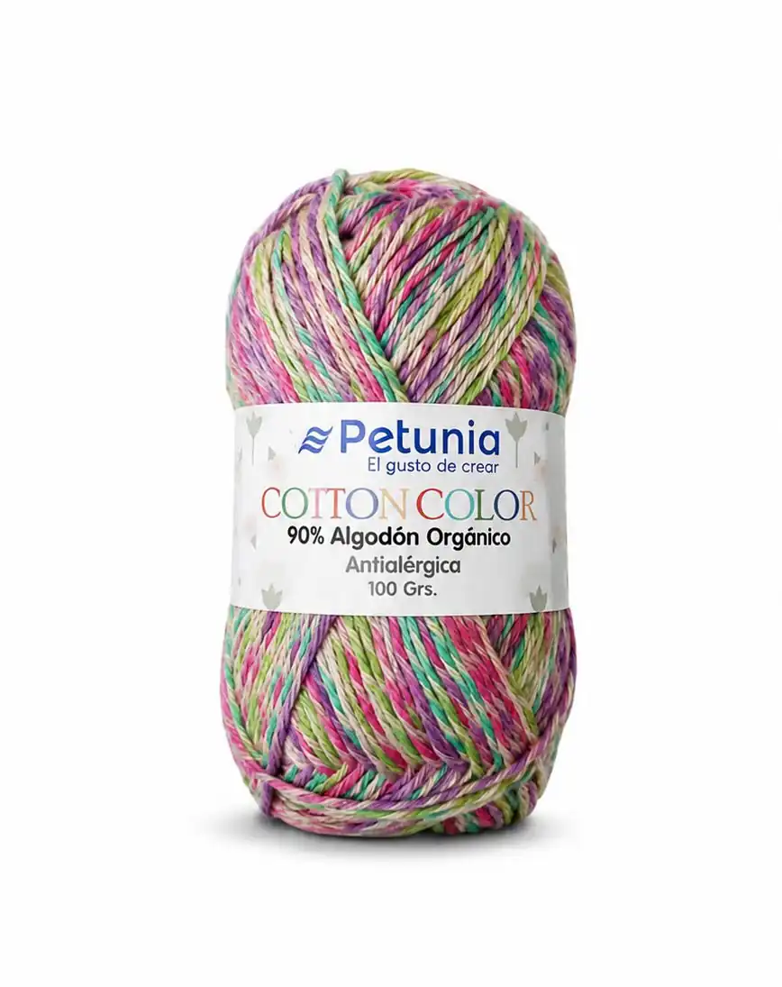 Cotton Color Beige, rosa, verde