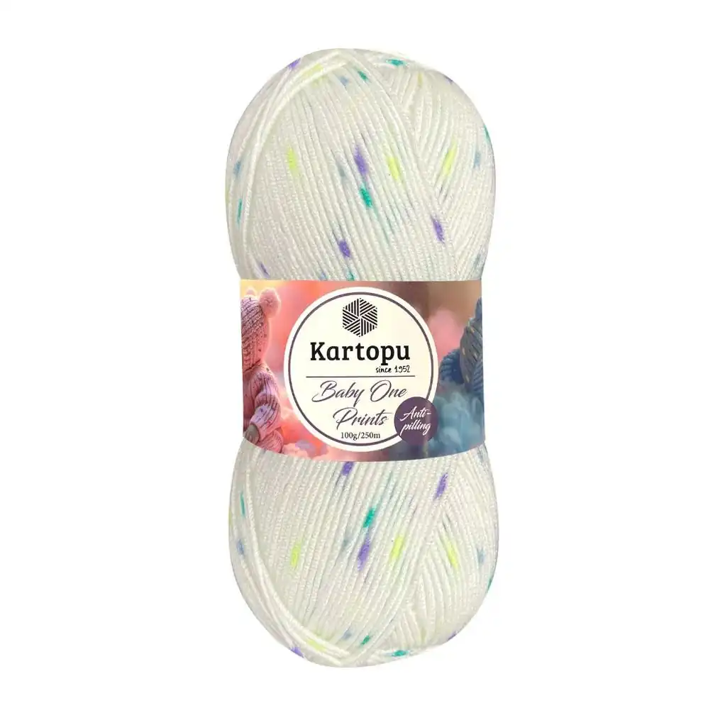 Baby One Print Blanco-Morado-Azul