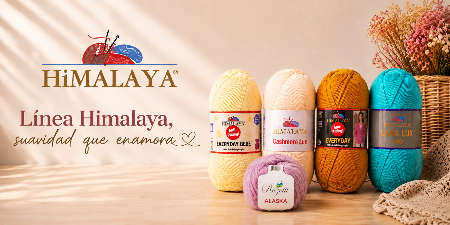 Línea Himalaya en Lana Móvil: Everyday, Everyday Bebé, Cashmere Lux y Lana Lux 400