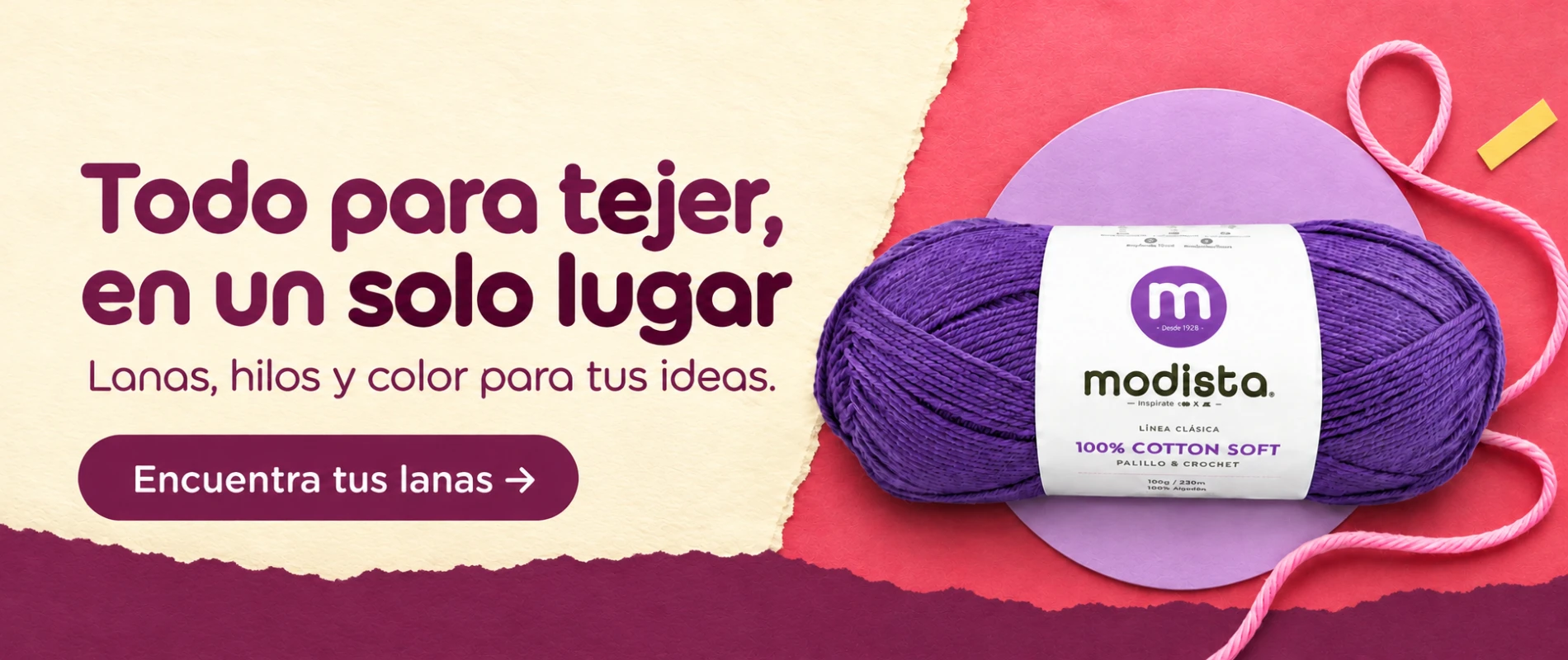 Todo para tejer, en un solo lugar: lanas, hilos y color para tus ideas. Encuentra tus lanas